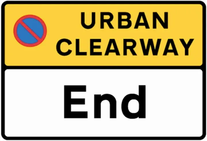urban clearway sign